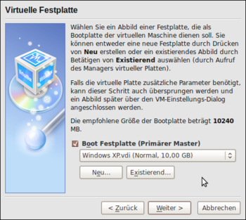 VirtualBox: Abgaben prüfen