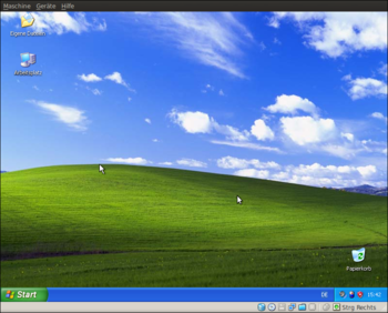 VirtualBox: Frisch installiertes Microsoft Windows XP